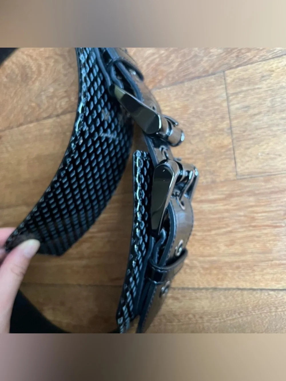 Burberry snakeskin textured